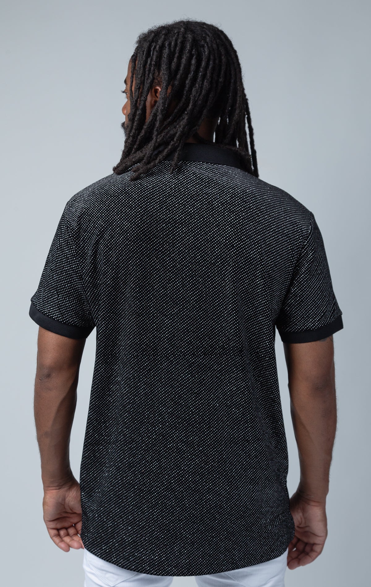 Black polo glowy shirt