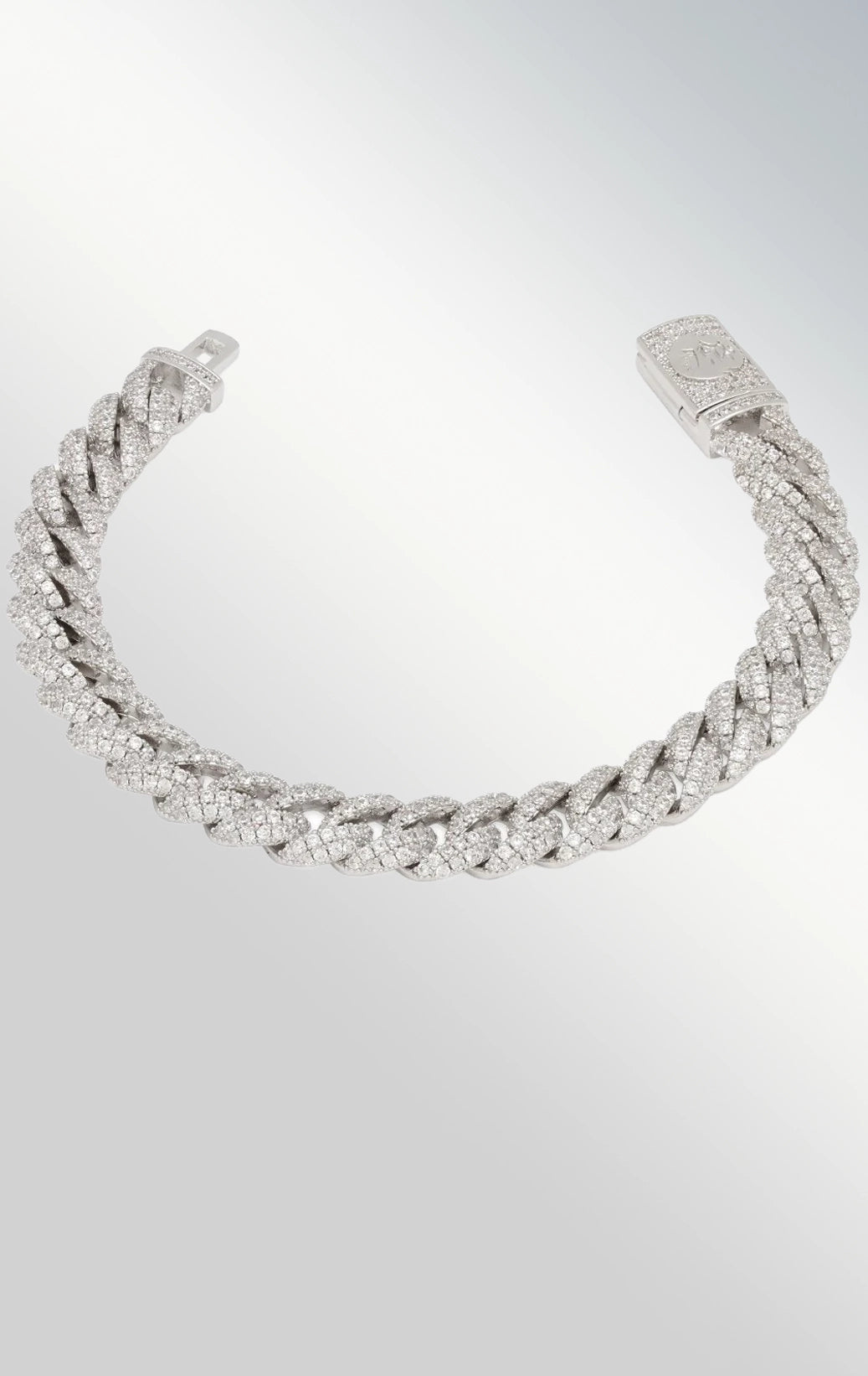 10mm iced Miami White Gold Bracelet