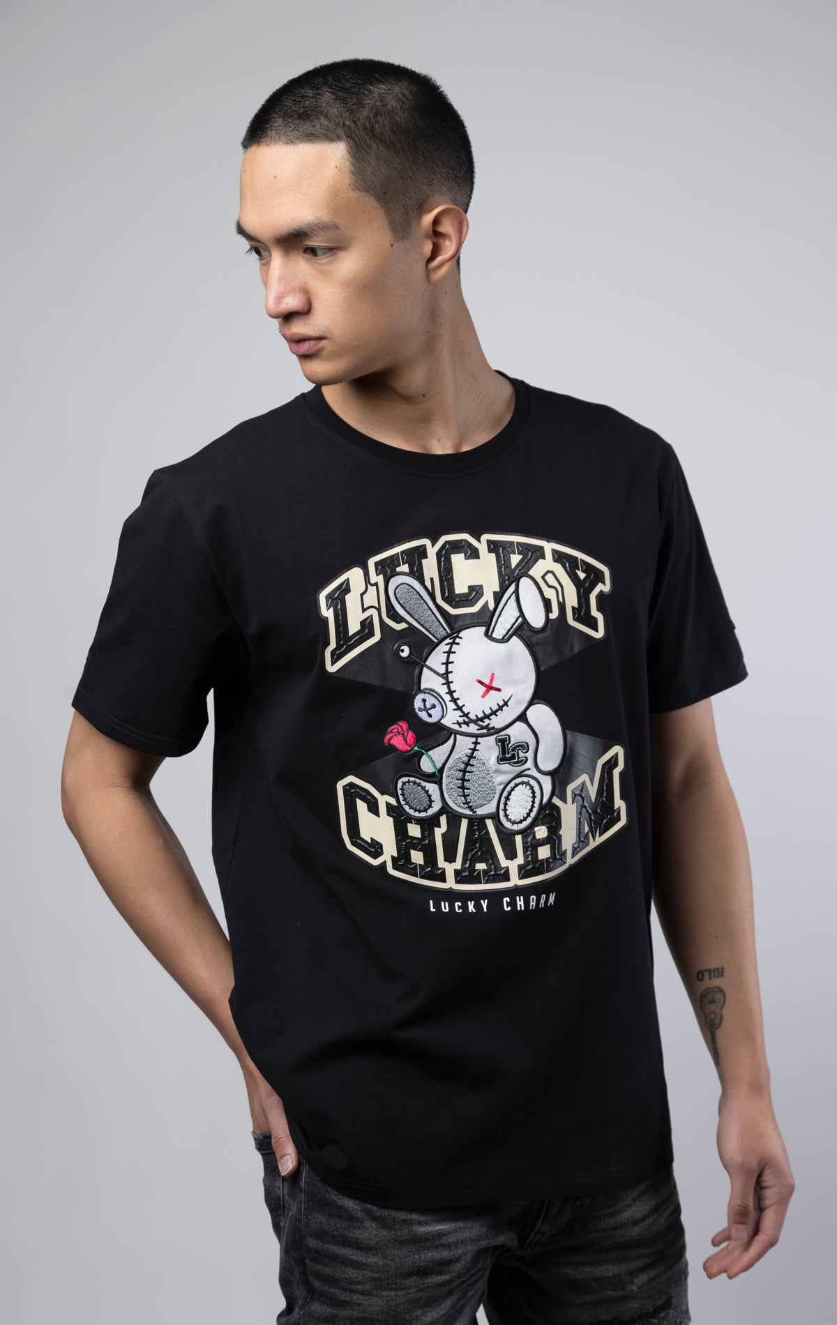 BKYS 3D LUCKY CHARM T-shirt - features slim fit and 3D bunny graphic