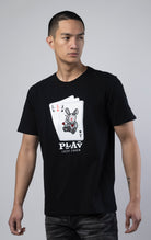 The BKYS PLAY LUCKY CHARM T-shirt features a bold puff printed graphic on the front and a logo on the left sleeve, crafted from a soft and breathable cotton-spandex blend. With a plain back for maximum comfort, it's perfect for your active lifestyle. Dare to be bold in this 95% cotton, 5% spandex shirt!