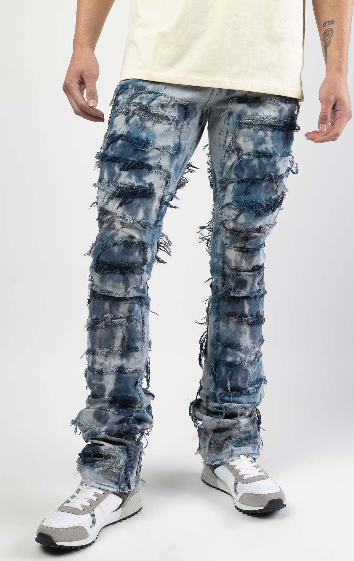 Raw edge hot sale jeans mens