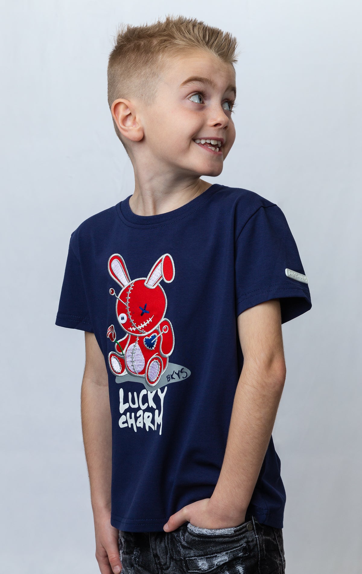 navy BKYS RED LUCKY CHARM-KIDS - DENiMPiRE