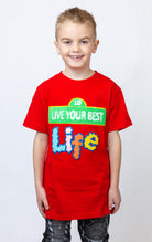 rED Sesame street "Live your best life" graphic t-shirt