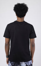 Black A slim-fit vintage rose graphic t-shirt with a crew neck.