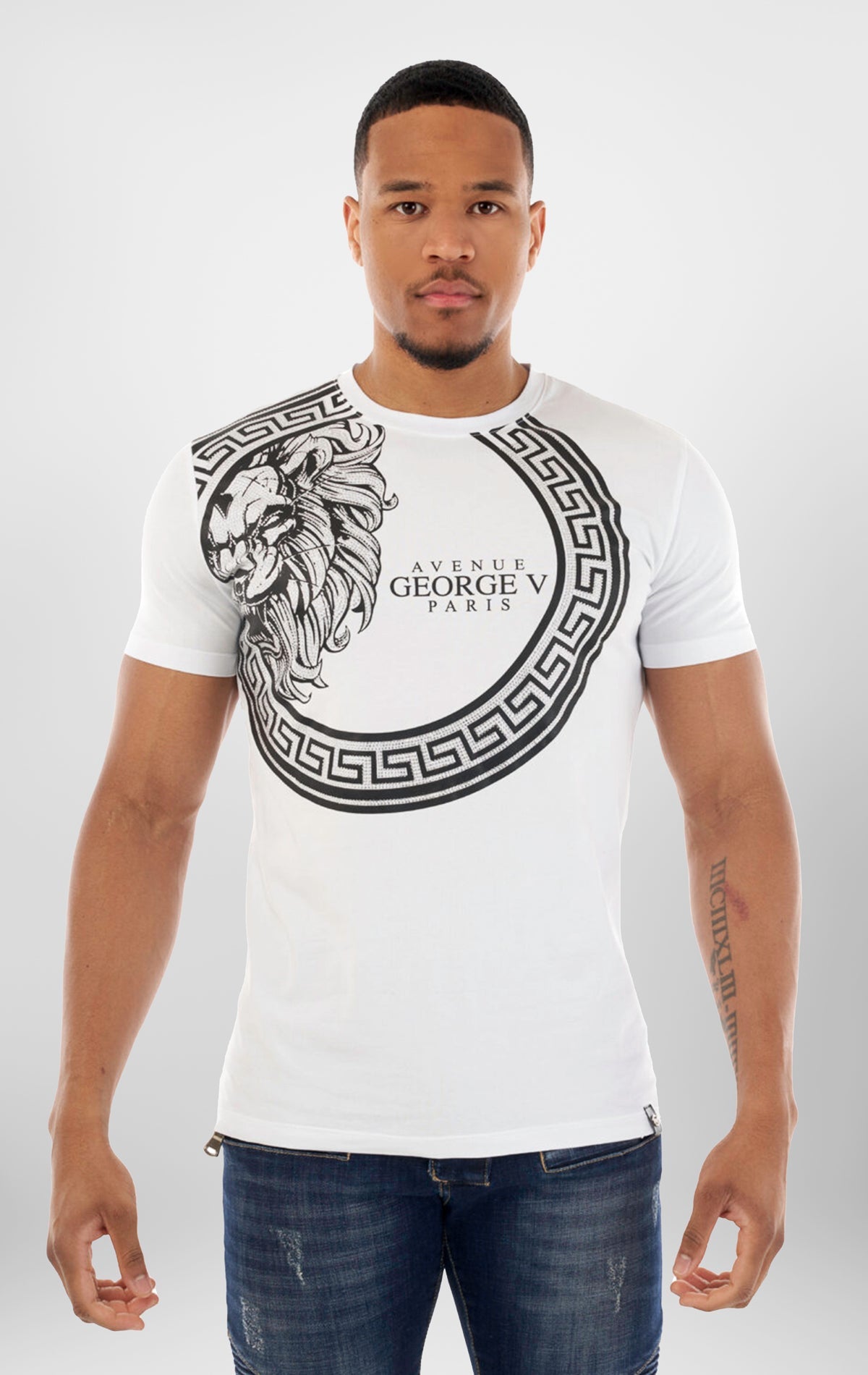 Black GEORGE V RENNES Tee - DENiMPiRE