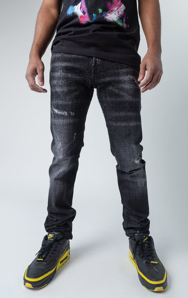 GV Jeans with black sparkles