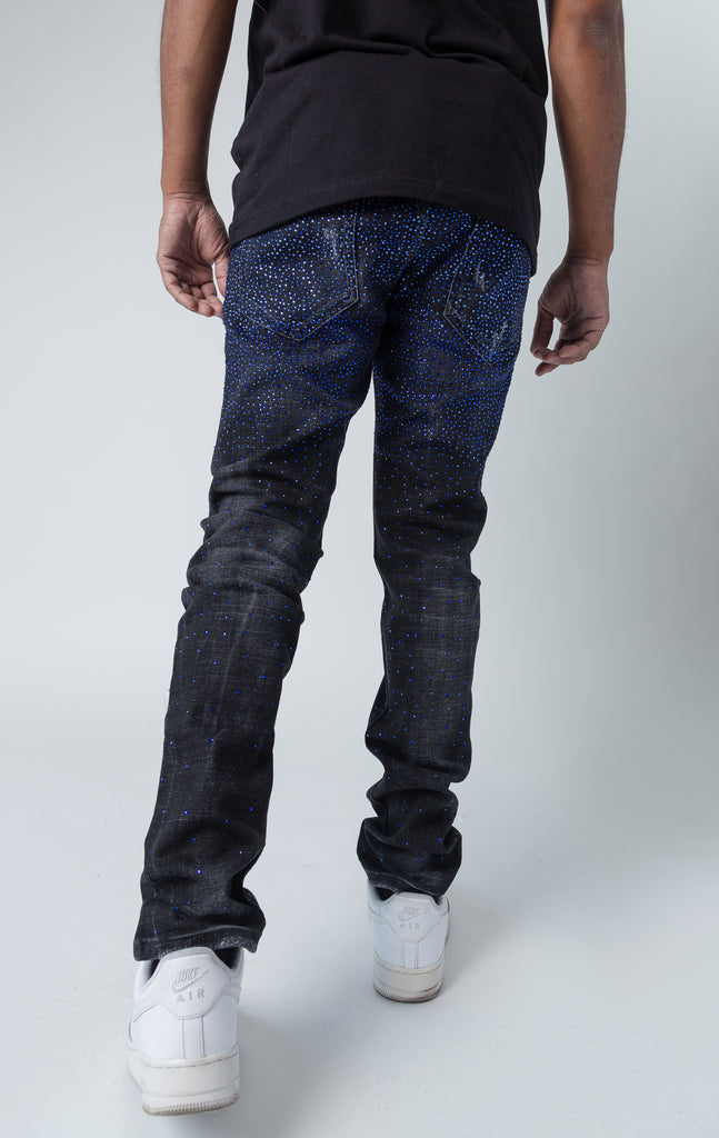 GV Jeans with blue sparkles back