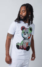 White George V colorful bear t-shirt