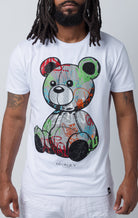 White George V colorful bear t-shirt