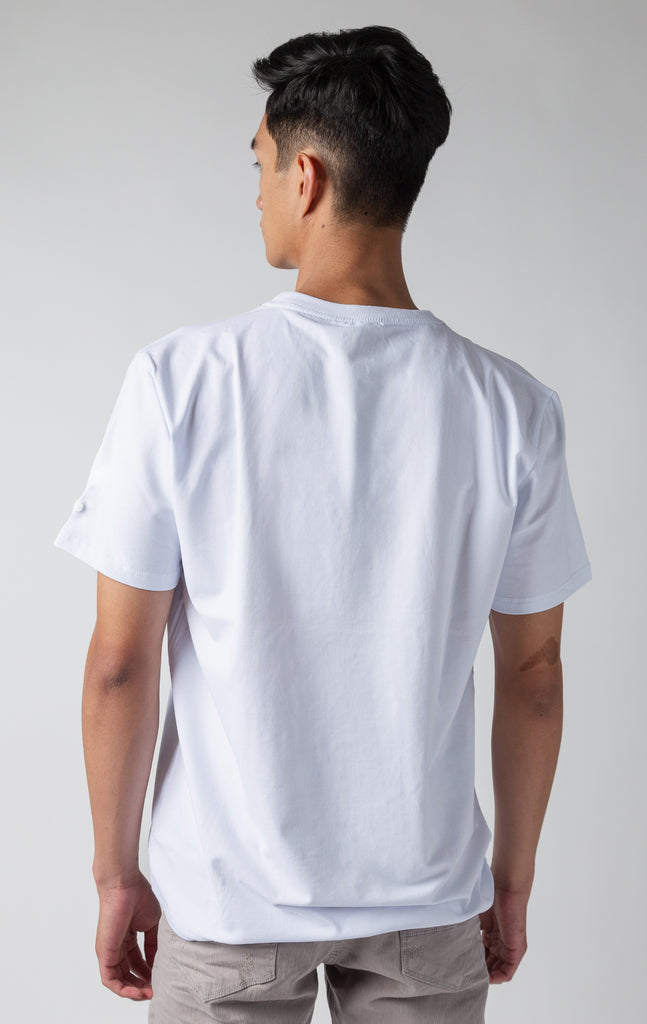Back side of White Graphic T-Shirt