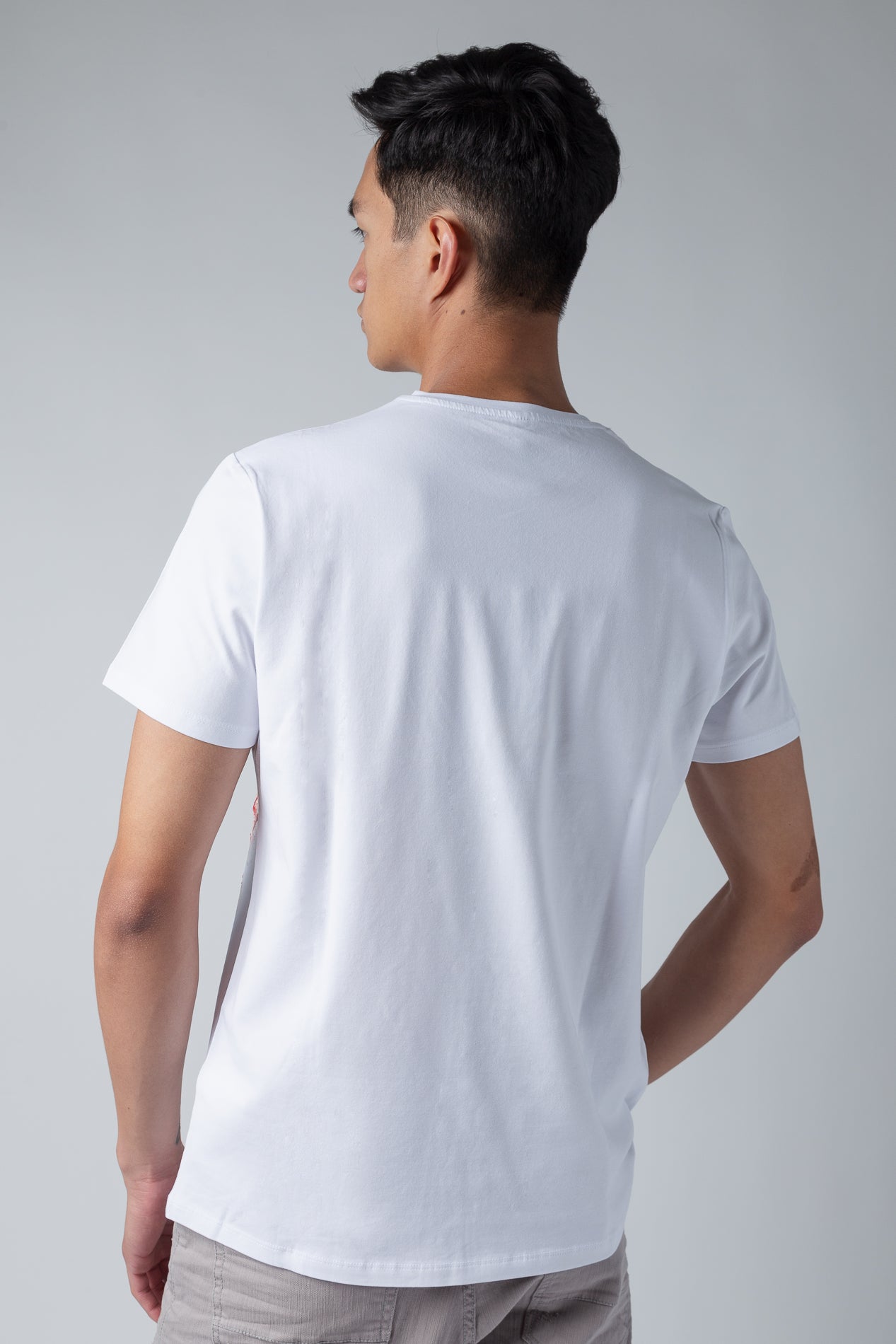 White  T-shirt back