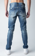 Blue Rip and repair denim pants