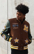 Star Eagles Varsity jacket with wool body and quilted satin lining