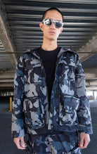 SR BLACK HAWK - DENiMPiRE - Windbreaker Utility Jacket in Stone Camo