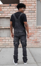 Stacked Utility Denim Overalls - Gail Black