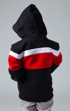 Made from soft and cozy fabric. Monogram kid's hoodie. back