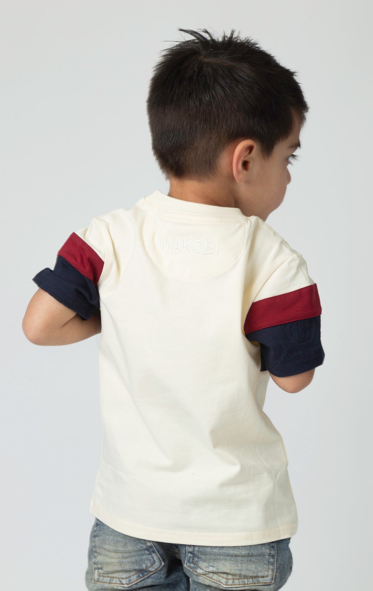 Monogram kid's t-shirt made from soft fabric back