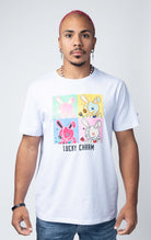White  T-shirt featuring the iconic Lucky Charm Bunny in an Andy Warhol-inspired graphic.