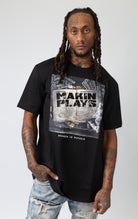 Black Makin Plays design crew neck t shirt