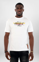 white t shirt with george V logo