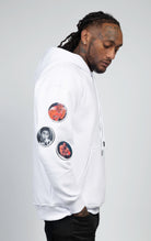 My icon white hoodie with interchangeable patches