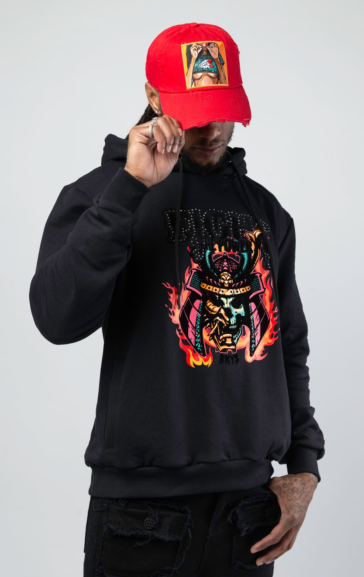 pullover hoodie with Fight the power design on the front