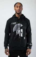 Knight graphic pullover hoodie in black