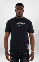 George V t shirt with print that mixes dark and light colors