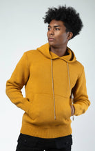 Wheat Luxury sweater hoodie with crystal strings in wheat and black color.