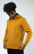 Wheat Luxury sweater hoodie with crystal strings in wheat and black color.