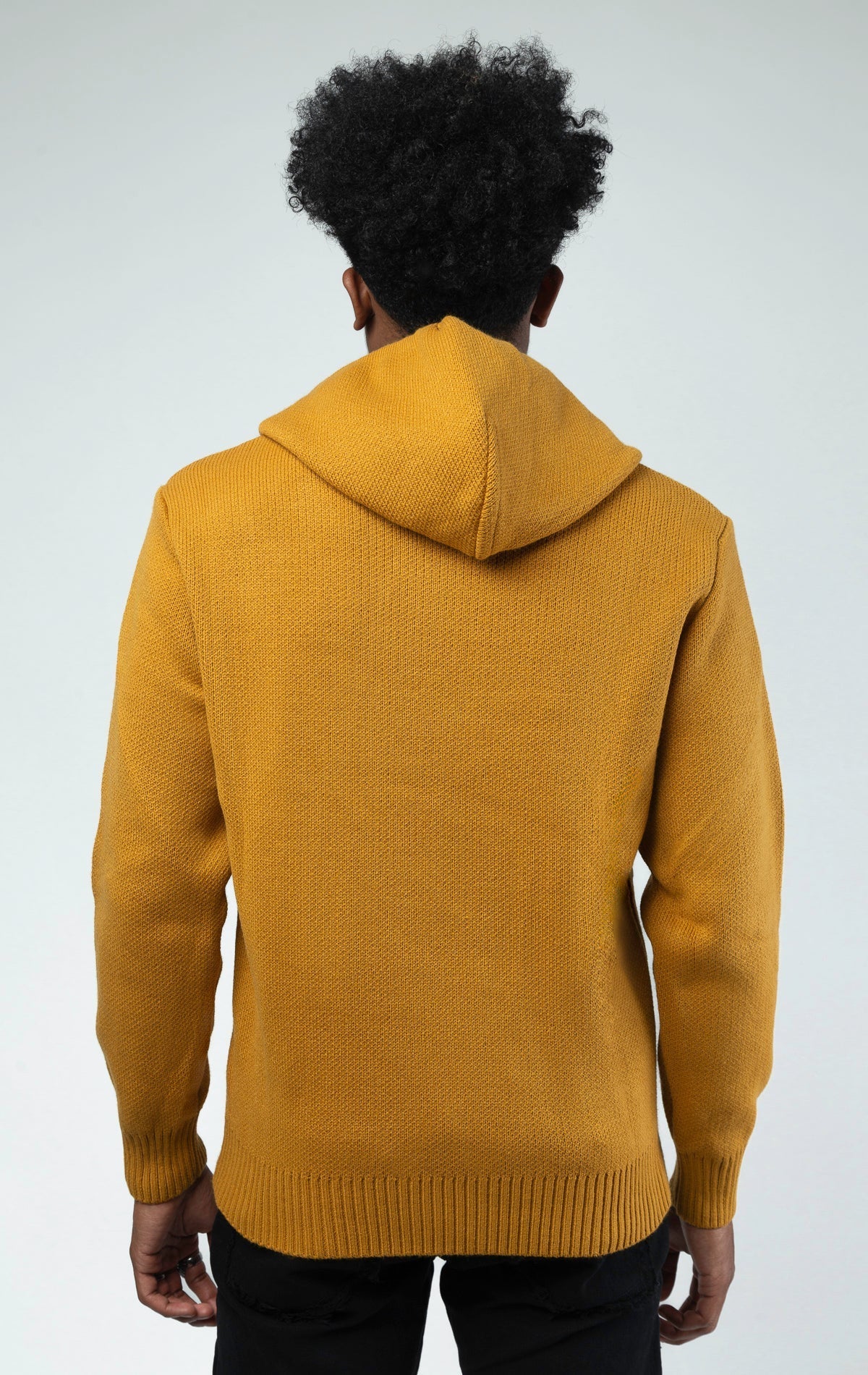 Wheat Luxury sweater hoodie with crystal strings in wheat and black color.