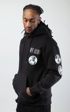 My icon black hoodie with interchangeable patches