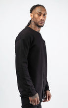 Black sweatshirt with "My Vibe" logo on chest left side.