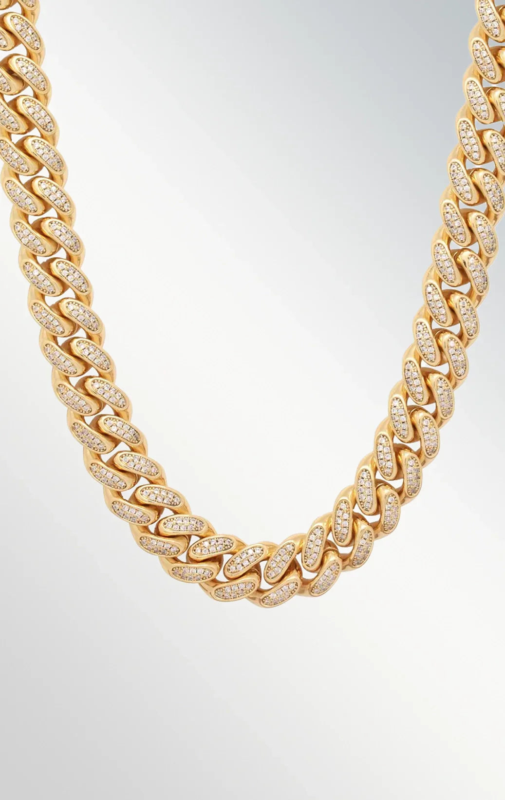 KING ICE 15mm ICED MIAMI-CUBAN GOLD CHAIN