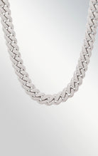 KING ICE 15mm ICED MIAMI-CUBAN WHITE GOLD  CHAIN