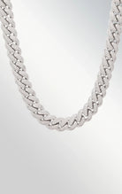 KING ICE 15mm ICED MIAMI-CUBAN WHITE GOLD  CHAIN