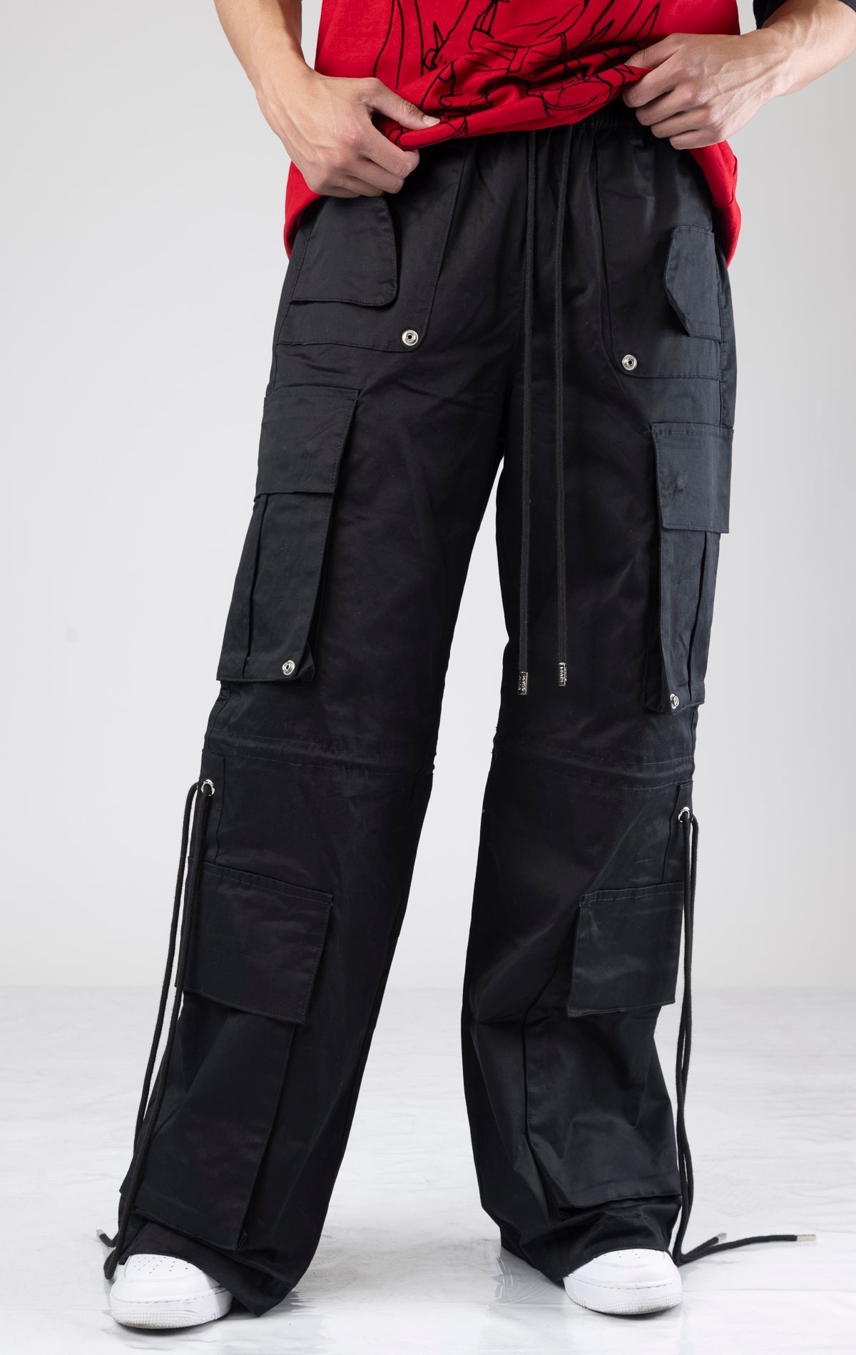 Extra baggy black cargo pants.