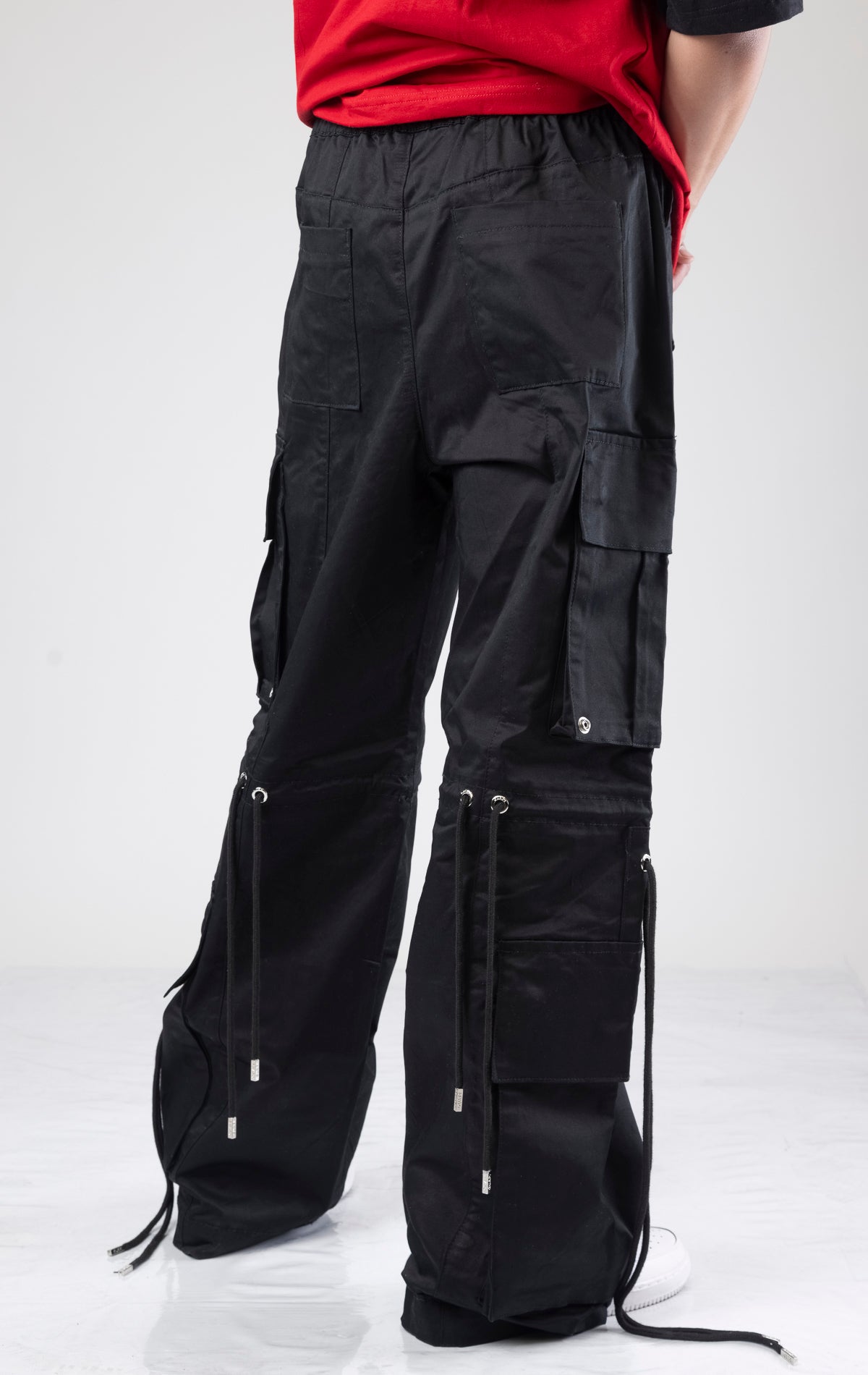 Extra baggy black cargo pants