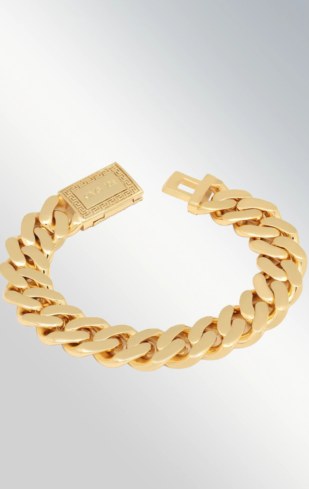 15 mm iced Miami gold bracelet