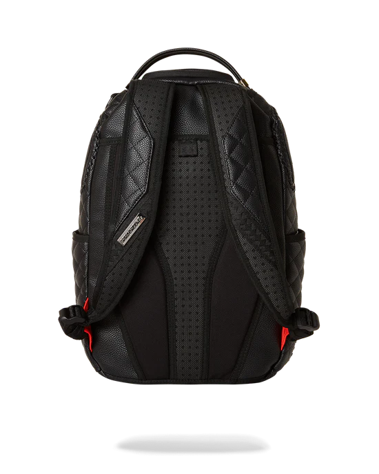 black riviera patterned backpack back