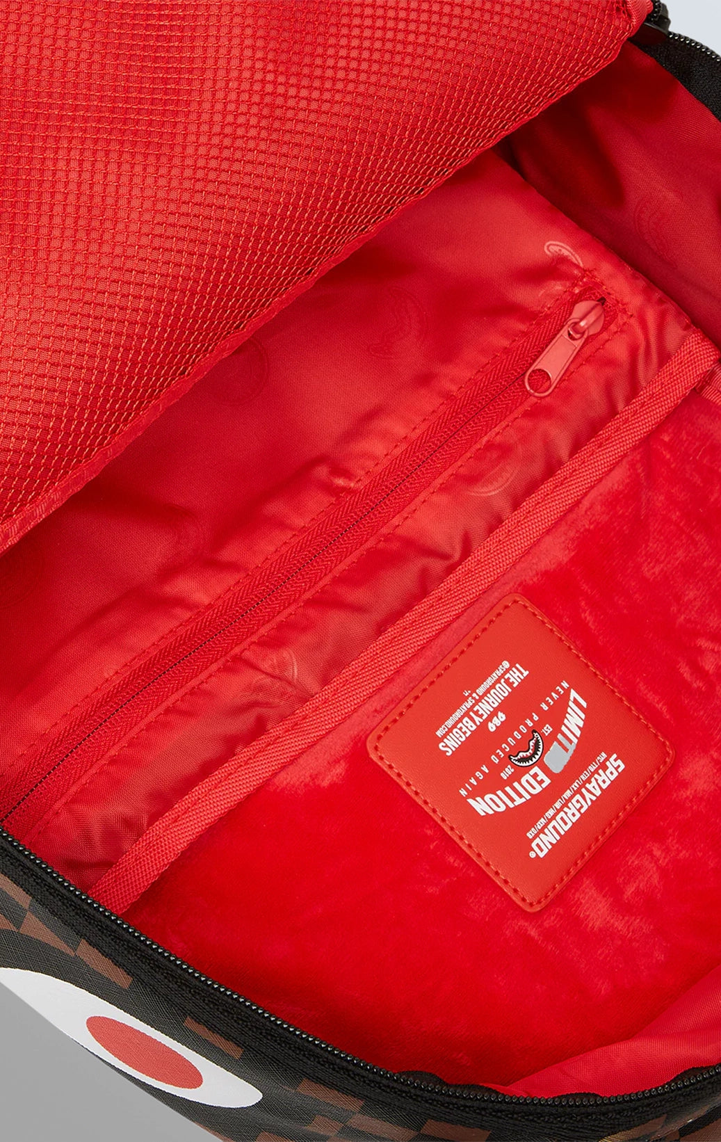 Sprayground red split backpack