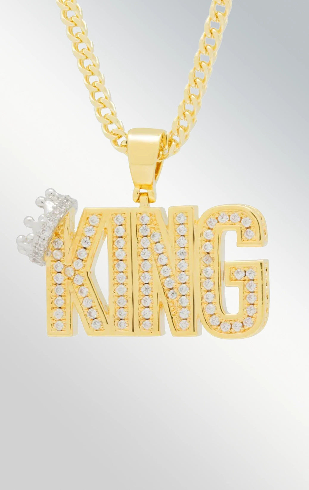 King gold necklace pendant.