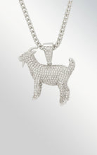 GOAT pendant necklace in white gold